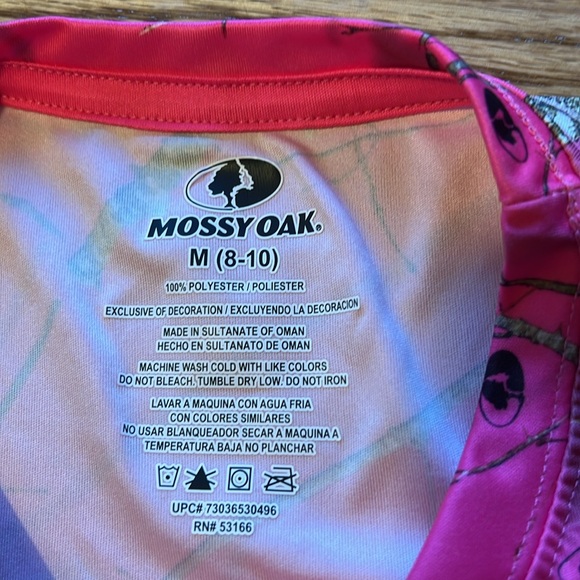 Mossy Oak long sleeve polyester top medium - Picture 2 of 5